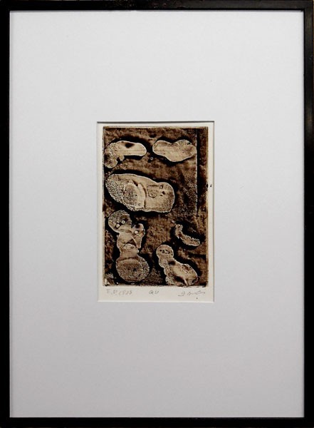 新入荷＊ 一原有徳「GU」抽象画 銅版画/北海道現代美術展優秀