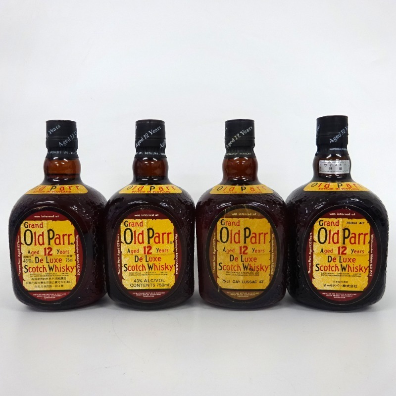 グランド・オールドパー 12年 デラックス 4本セット 750ml 箱なし