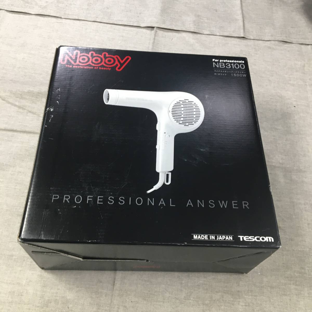 現状品 テスコム ノビー(Nobby) マイナスイオンヘアドライヤー NB3100 