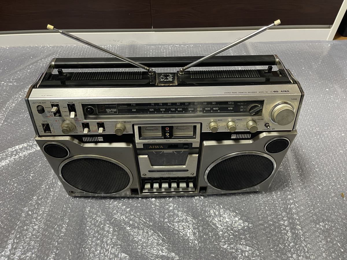 AIWA CS-80 アイワ ラジカセ カセットレコーダー ジャンク ステレオ