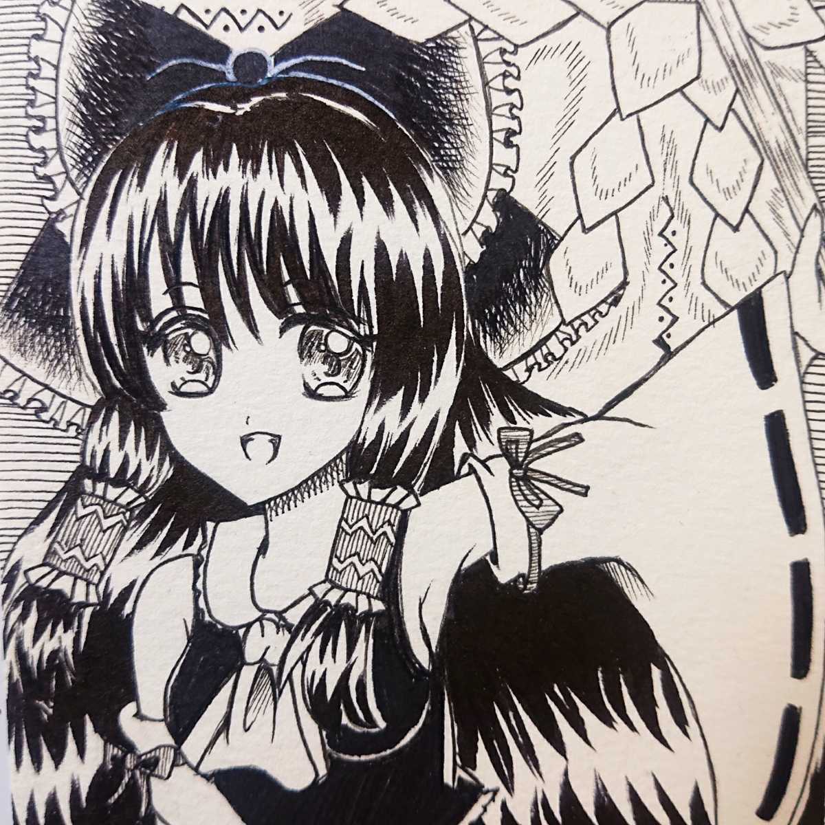 自作 手描き イラスト ハガキサイズ ペン画 博麗霊夢 成敗っ 東方プロジェクト モノクロ ポスカ 手描きイラスト 売買されたオークション情報 Yahooの商品情報をアーカイブ公開 オークファン Aucfan Com