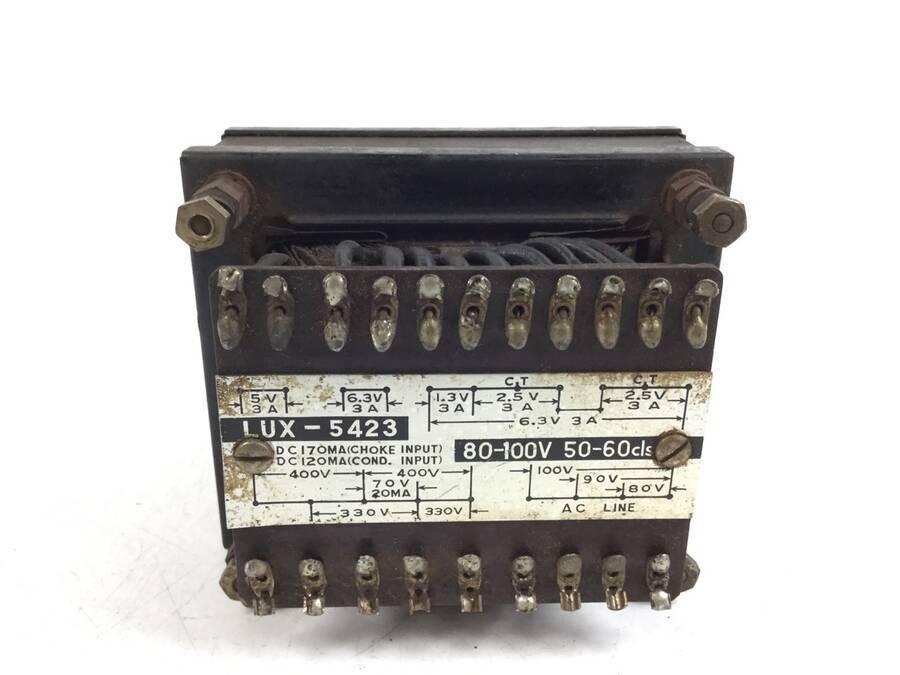 LUX LUX-5423 ラックス 電源トランス◆ジャンク品 LUX 電源トランス 電源 ラックス製v 3A40B 無負荷でのテスト済みです