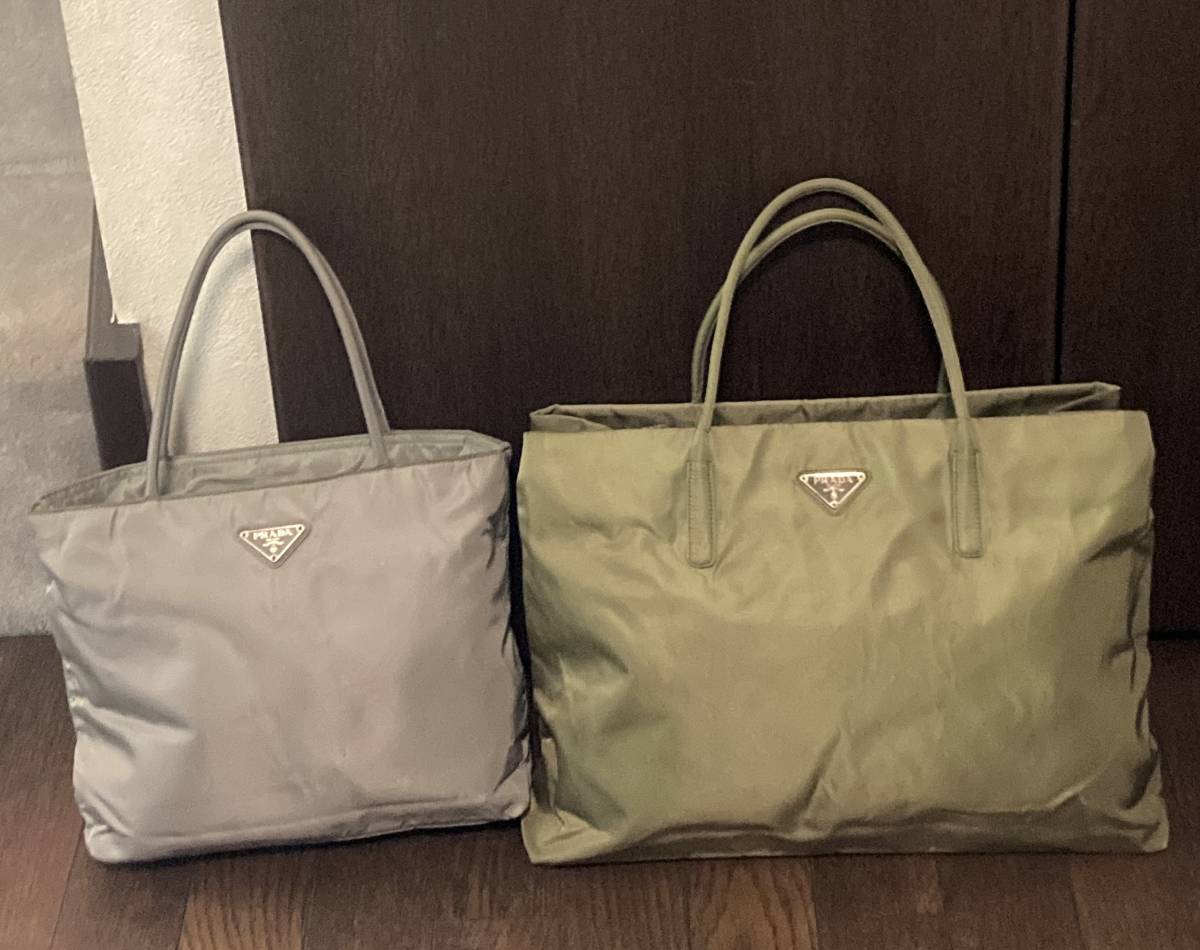 トートバッグ プラダ カーキ PRADA レディース ナイロン バッグPRADA 
