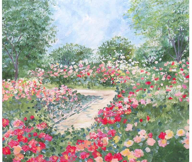 花とイングリッシュガーデンに想いをよせて～イーダ・ヴァリッキオ絵画