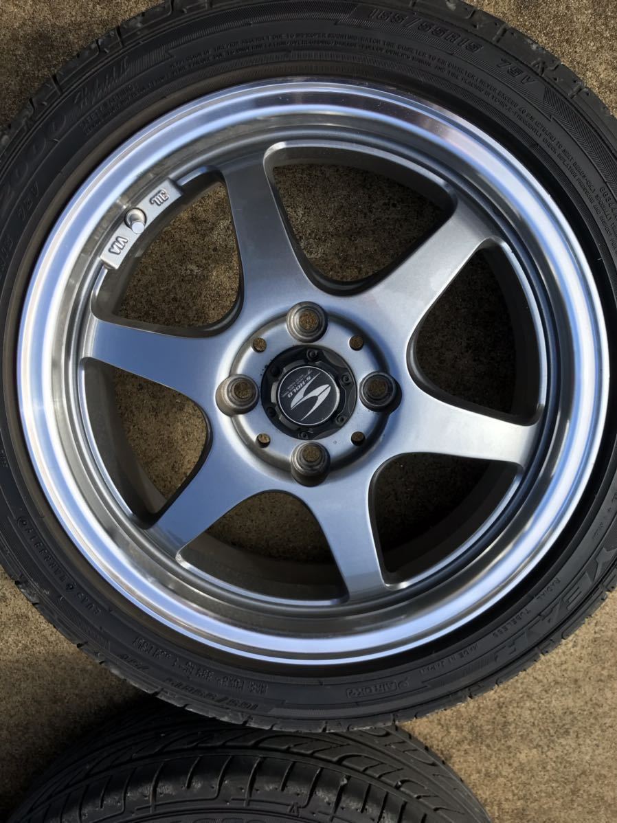 165/55R15 BADX エスホールド タイヤ2019年 美品 4本セット ミライース 
