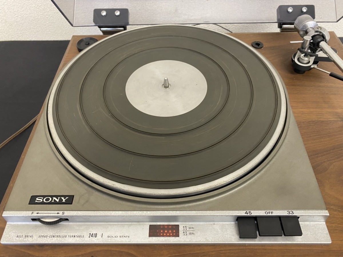 SONY　ソニー　PS-2410　レコードプレーヤー　ターンテーブル　カートリッジ付　オーディオ機器　通電確認済み　レトロ　現状品