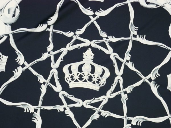 GJ8543*《エルメス HERMES》カレ90 Carre 王冠 クラウンプリント 大判