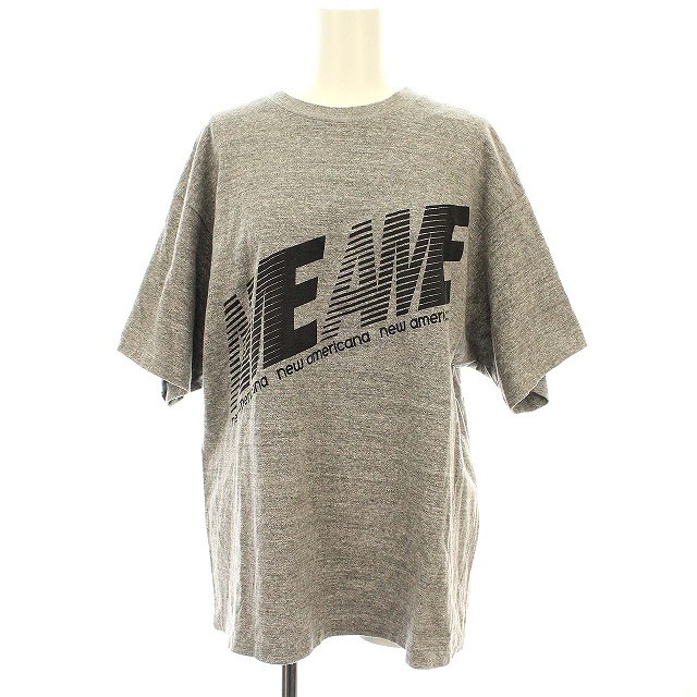 驚きの破格値，最新作 アメリカーナ AMERICANA Tシャツ カットソー 半袖 ロゴ F グレー / G レディース(文字、ロゴ)｜売買されたオークション情報、yahooの商品情報をアーカイブ公開 - オークファン Mサイズ