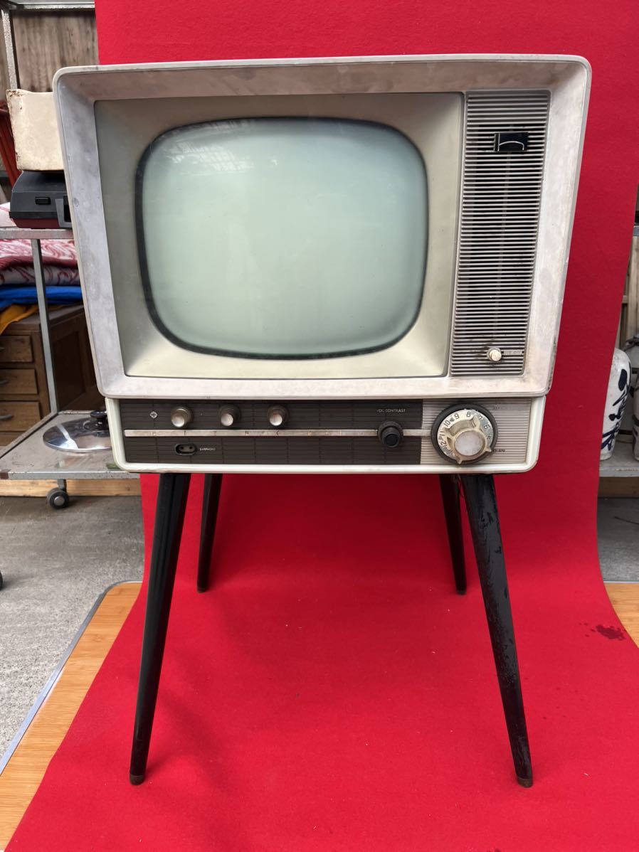 ブラウン管テレビ テレビ Tv 日立 家具調 Hitachi レトロ アンテナ 卓抜