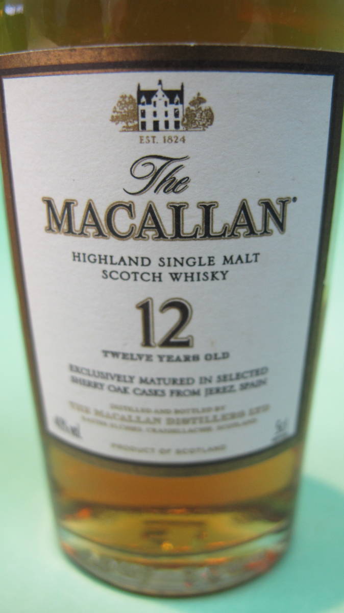 ♪♪マッカラン/MACALLAN/12年/ミニボトル/ウイスキー/50ml旧ラベル 新