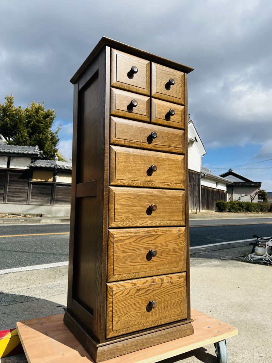チェスト 7段 9杯 ビンテージ 木製 無垢 【公式通販】