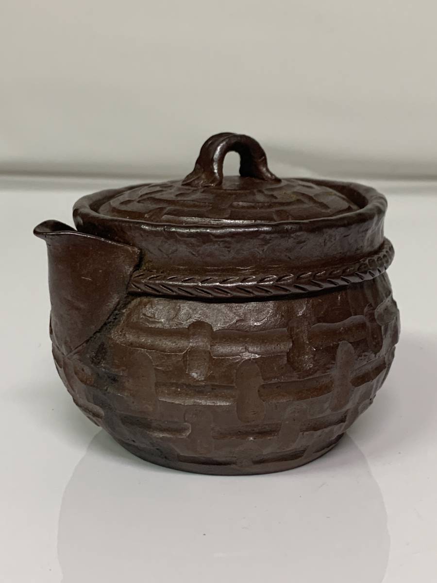 備前焼 茶道具 手捻り 宝瓶/急須 半泥多造E 共箱 正規品，格安 【公式