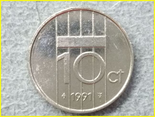 オランダ 10セント 硬貨/1991年】 10ct/旧硬貨/コイン/10￠/古銭 
