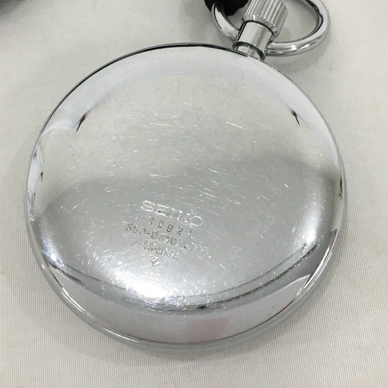 【1408735】SEIKO 7550-0010 クオーツ 懐中時計 不動 セイコー