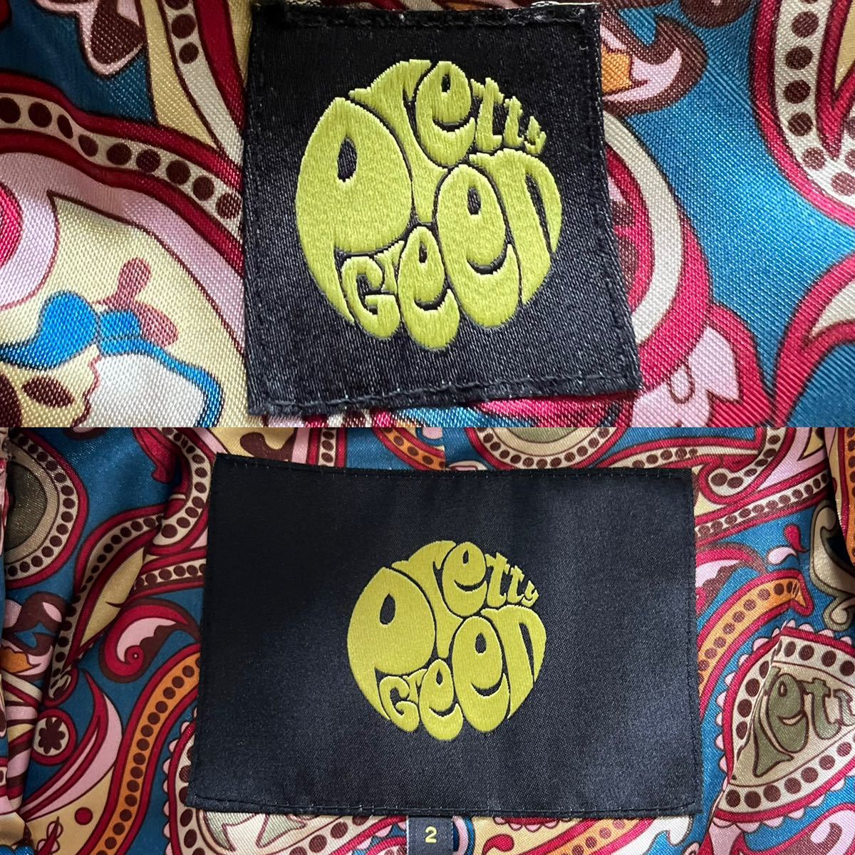 1円【希少 美品】プリティグリーン『抜群の存在感』Pretty Green 裏地 