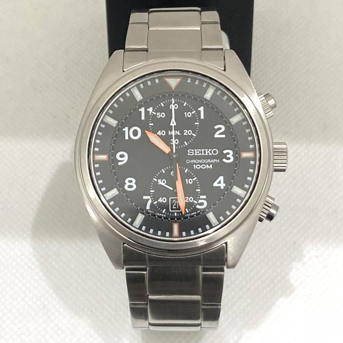 中古/美品】SEIKO(セイコー) SNN235P1 7T94-0BL0 クロノグラフ BOX・取 