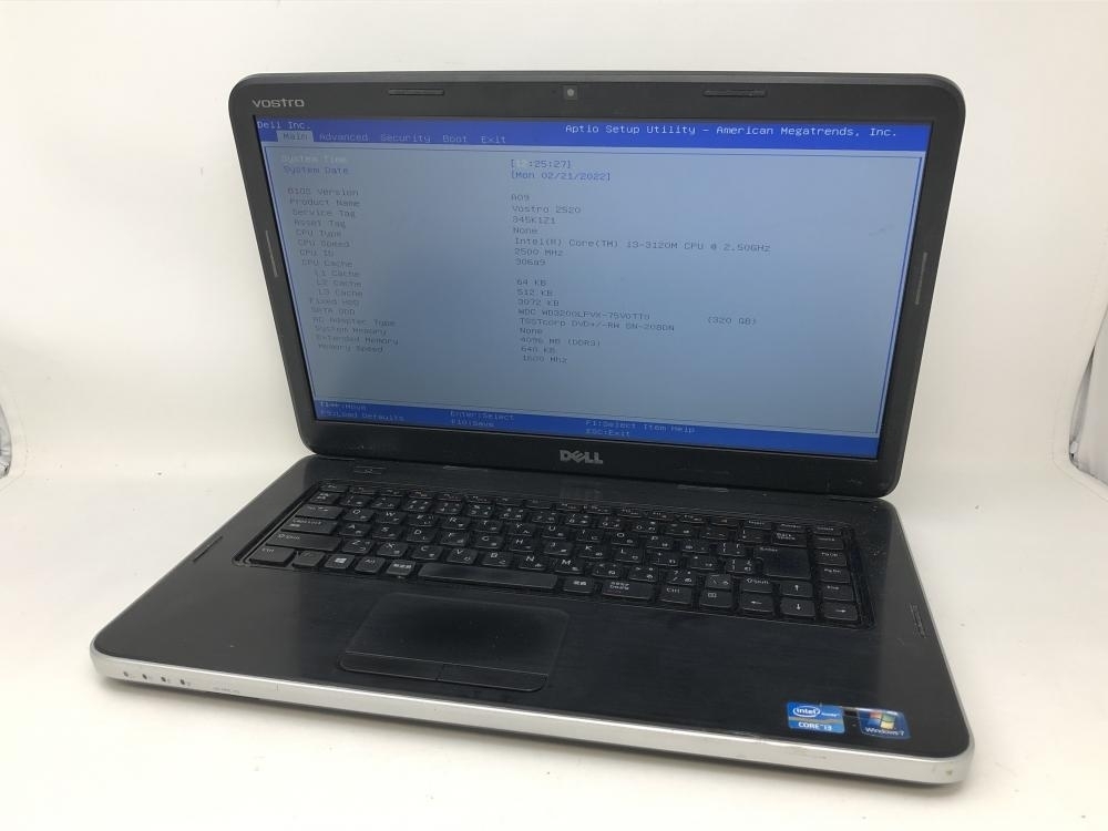 ノートパソコン 中古良品 15インチ ノートパソコン デル DELL 2520 Wi 