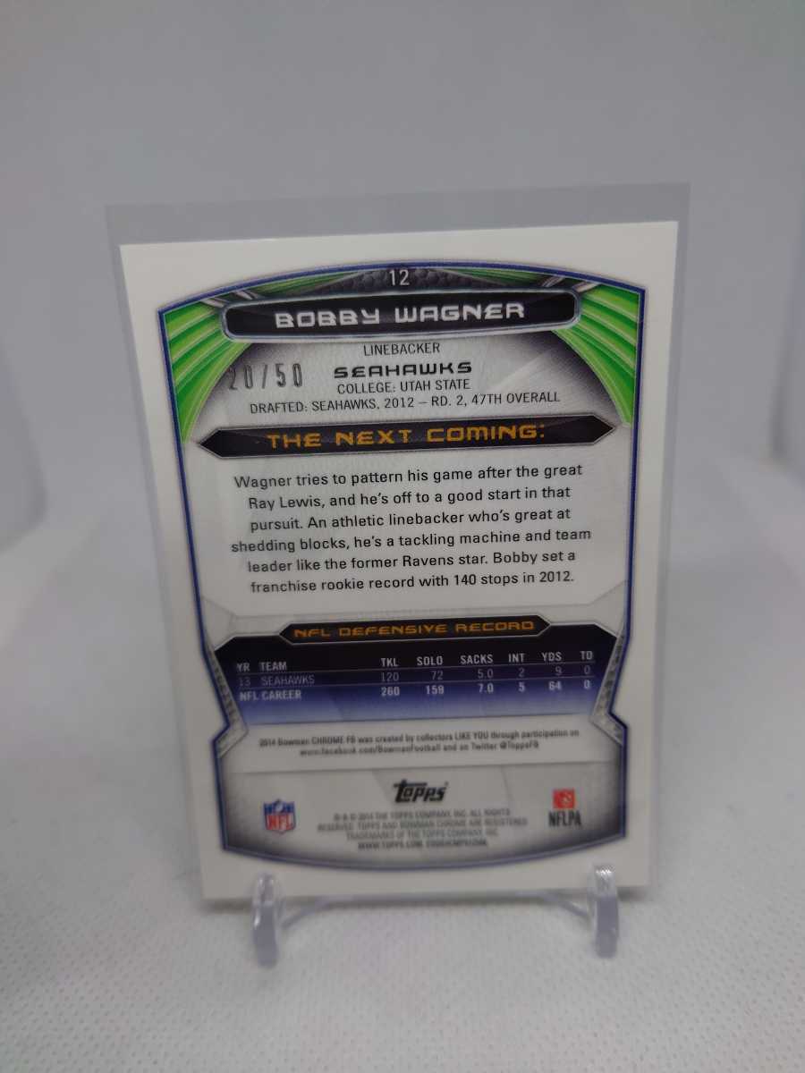 14 Bowman Chrome Gold Refractor Bobby Wagner Seahawks タックル王 Nfl Tackle Machine 50 スポーツ 売買されたオークション情報 Yahooの商品情報をアーカイブ公開 オークファン Aucfan Com