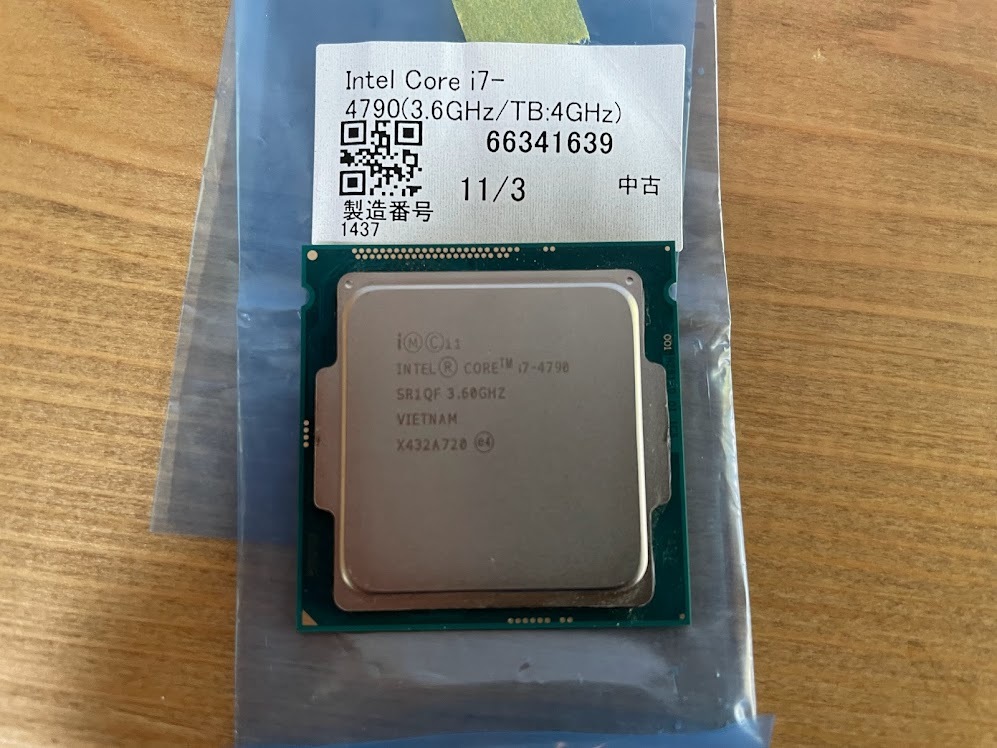 本日まで稼働品 Intel CPU Core-i7-4790 3.6GHz 8Mキャッシュ LGA1150