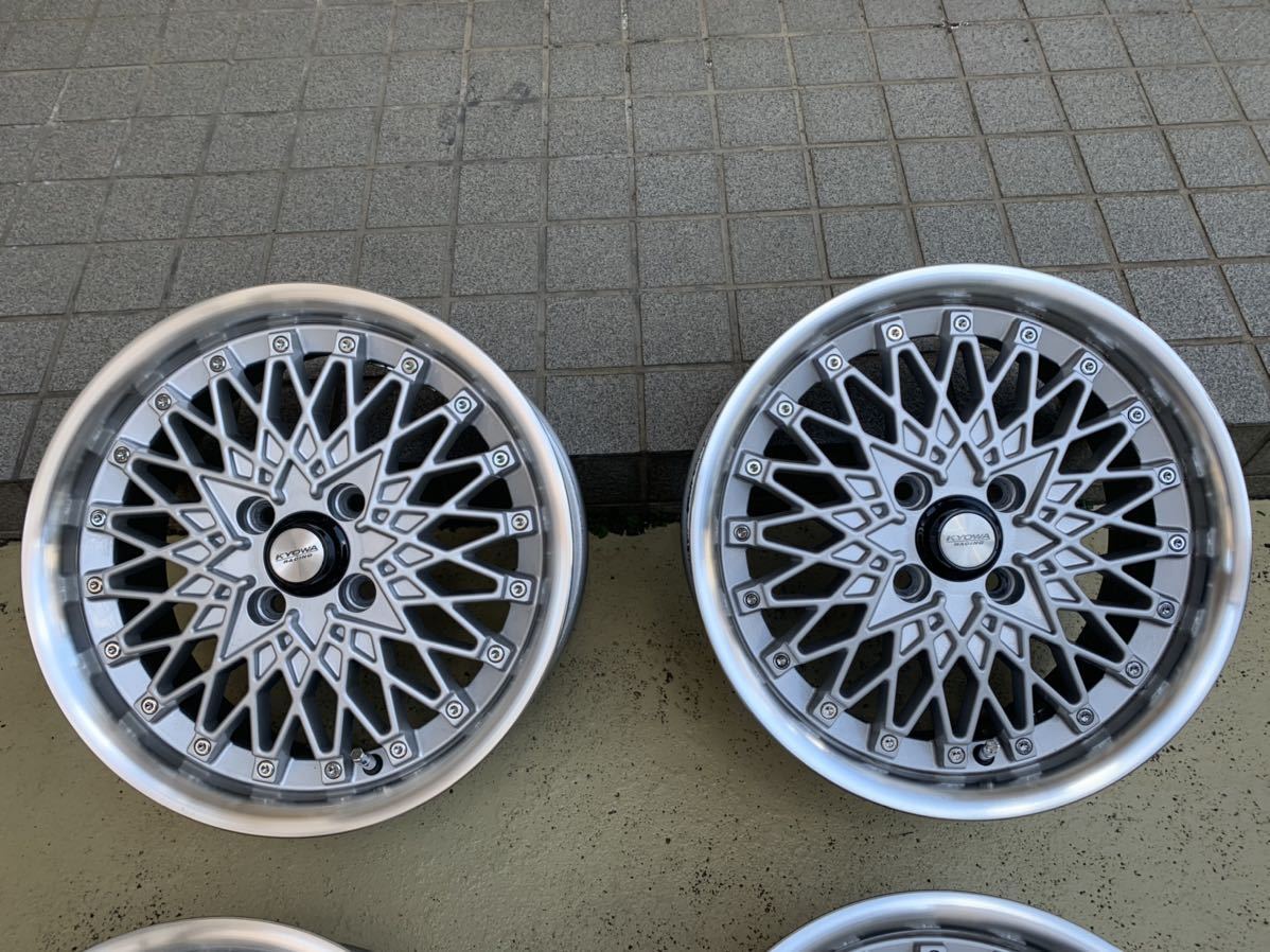 美品 15インチ 6.5J +35 4穴 PCD100 KYOWA キョウワレーシング 