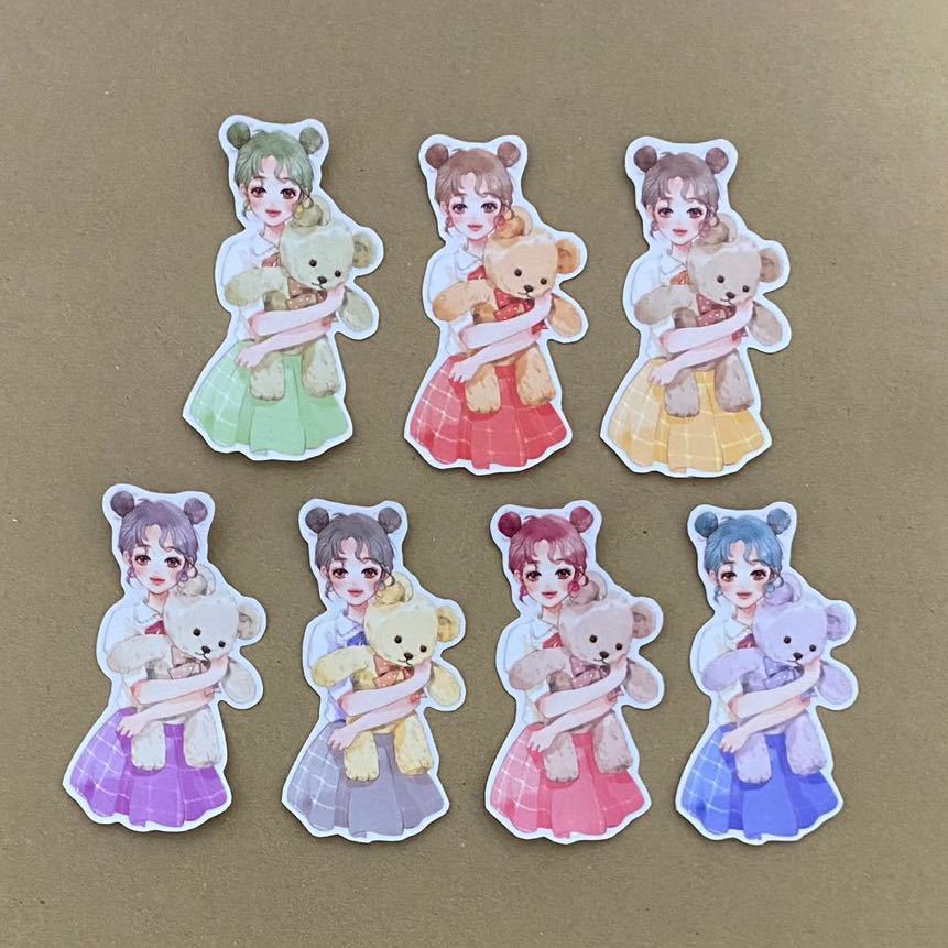 26枚☆OPP フレークシール HAMIL doll 人物 女の子 デザインテープ