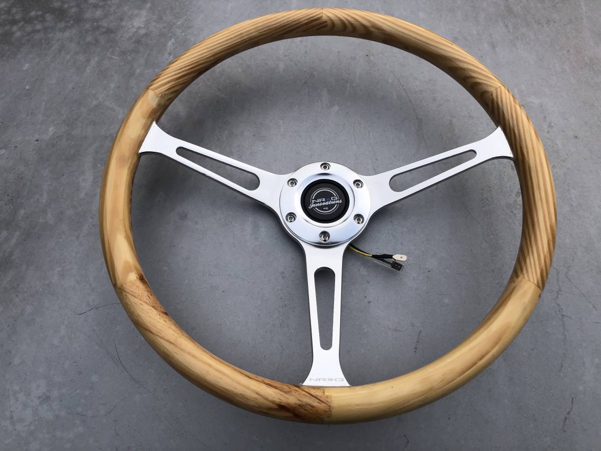NRG 37.5Φ クラシックライトウッドステアリング USDM 旧車 HOTROD EURO