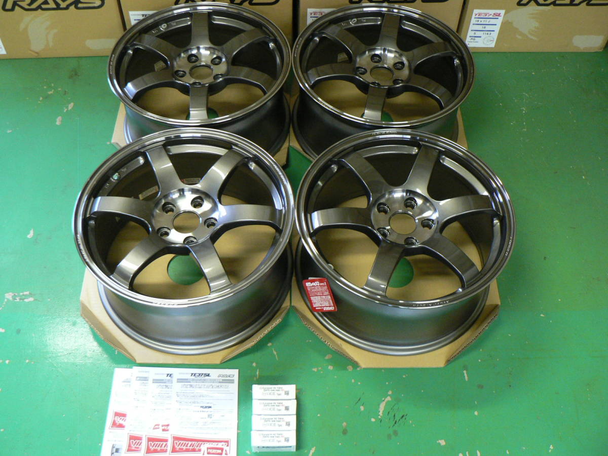 レイズ TE37 SL 18×11+18 PDC114.3 2本セット｜18インチ