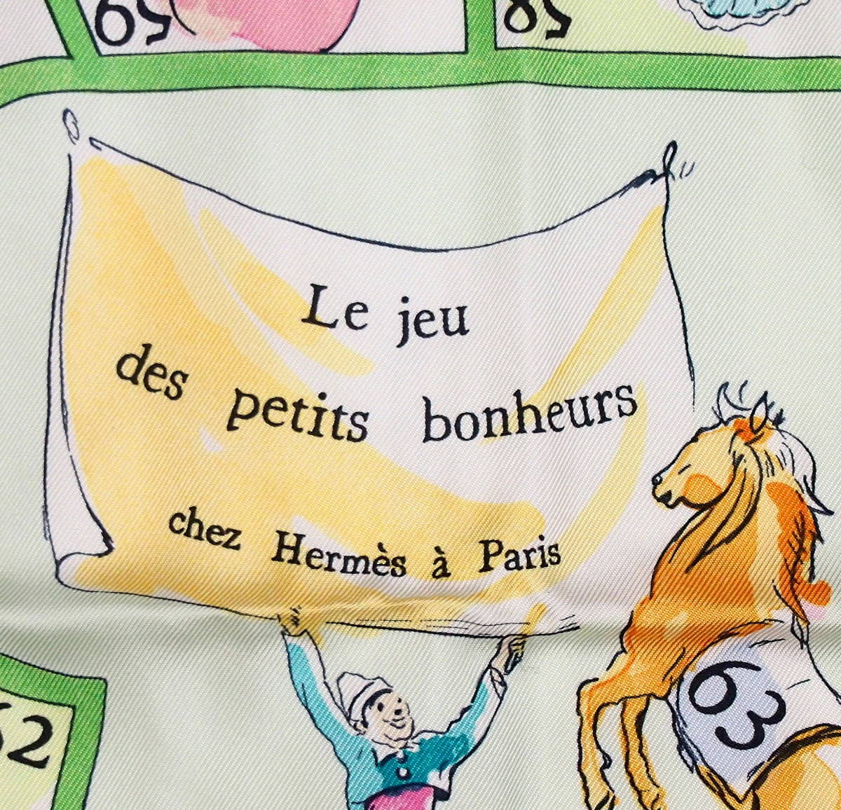 S286】美品 HERMES エルメス スカーフ カレ90 Le Jeu des Petits 