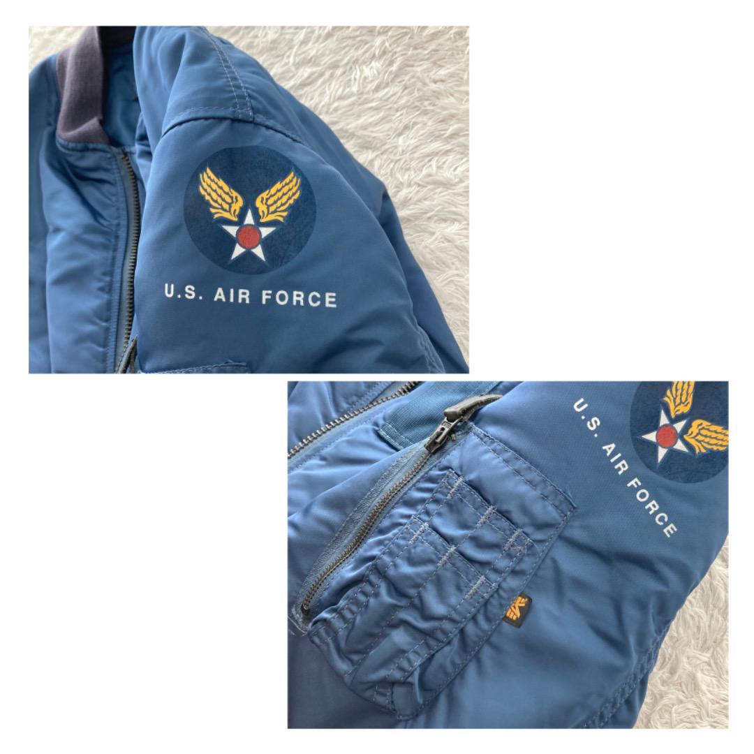 蒼天のフェードブルー】希少美品◇ALPHA INDUSTRIES アルファ 