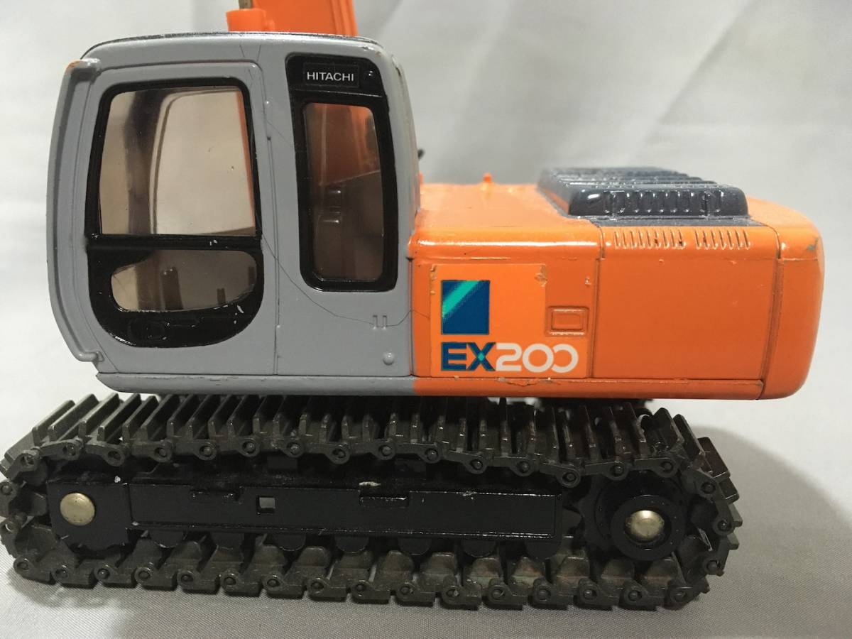 ☆希少重機ミニチュア HITACHI LANDY EX200☆ 1/40スケール日本製 中古
