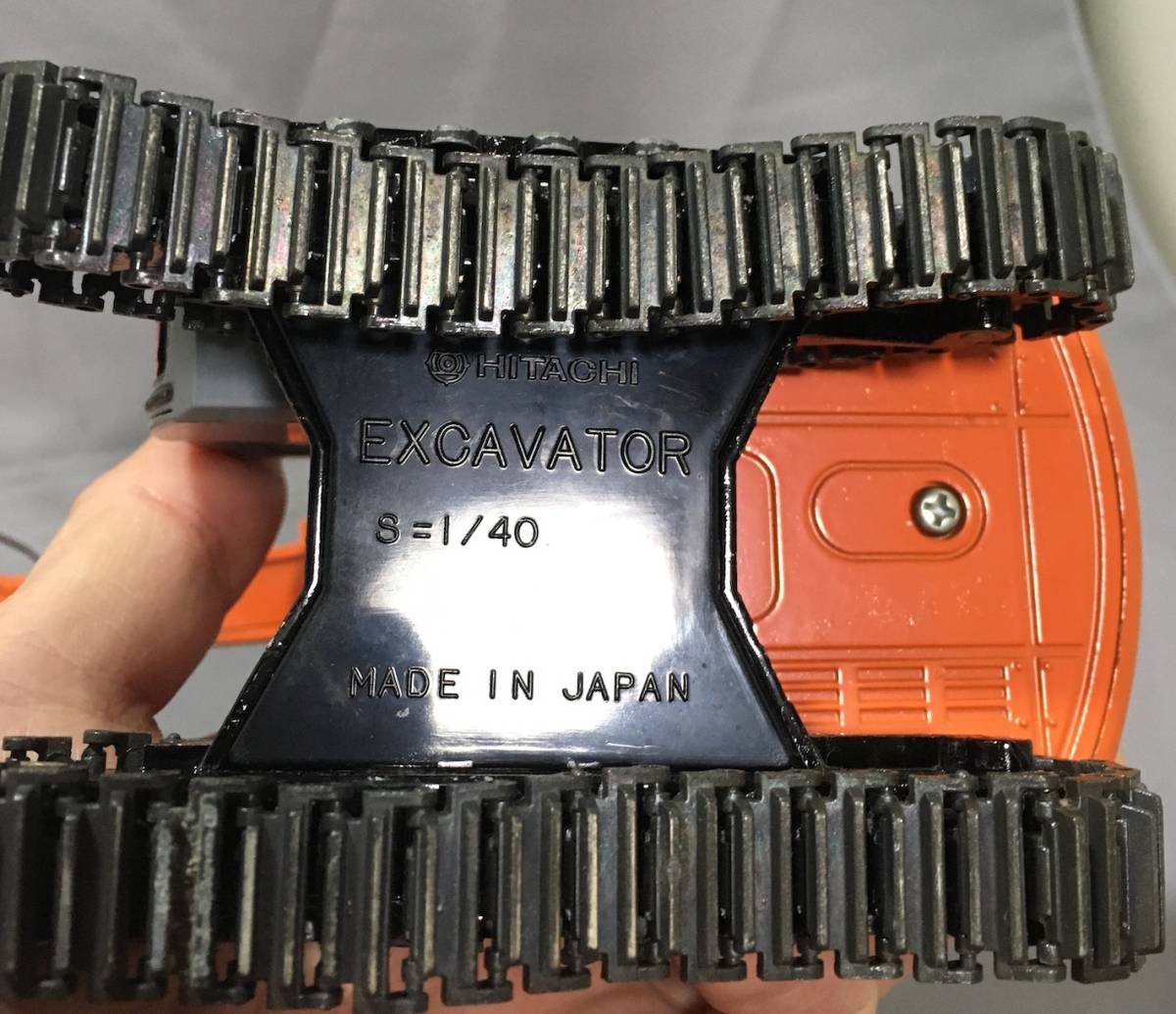 ☆希少重機ミニチュア HITACHI LANDY EX200☆ 1/40スケール日本製 中古