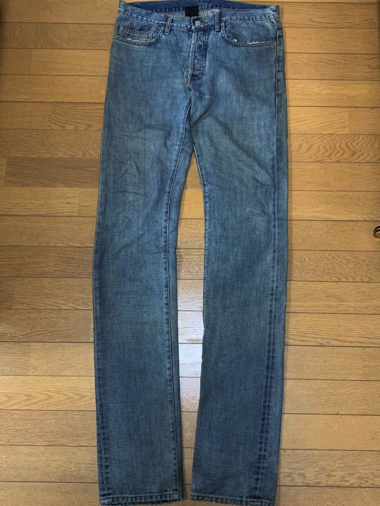 W31]Dior Homme 08SS クリス期 シルバー ペイント ビンテージ加工 