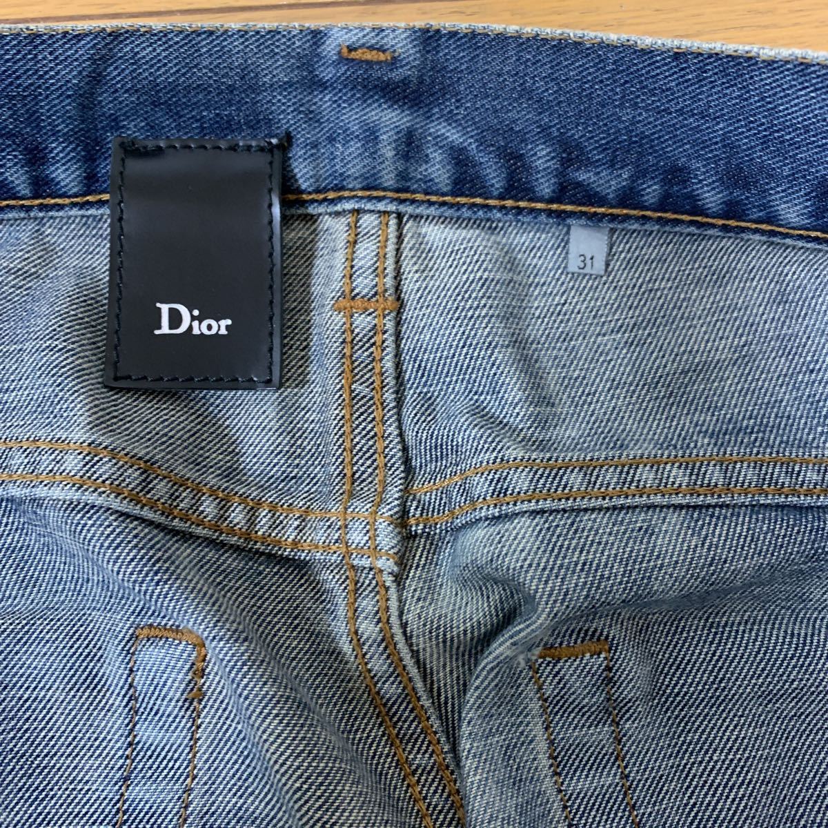 W31]Dior Homme 08SS クリス期 シルバー ペイント ビンテージ加工 