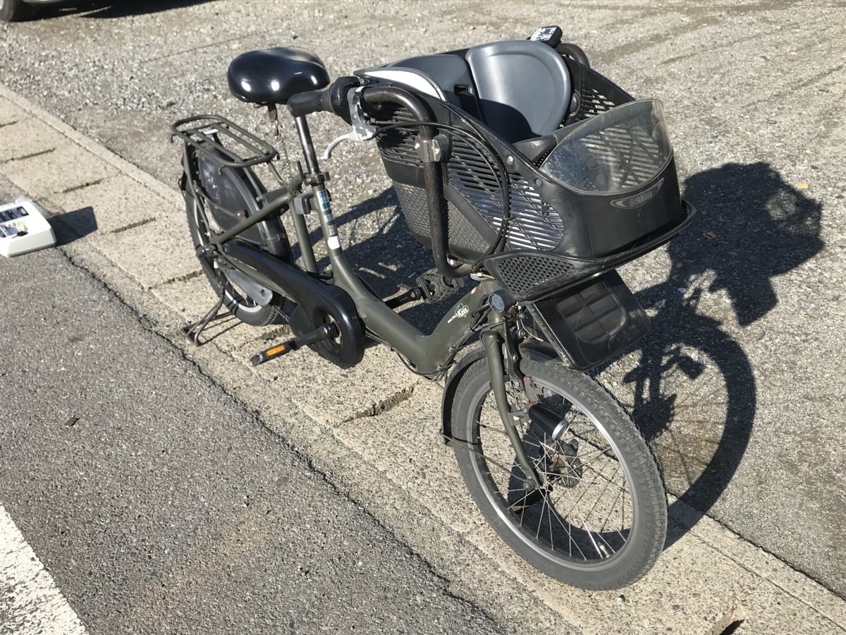 自転車 【引き取り限定】電動自転車ヤマハ PAS Kiss mini マットオリーブ