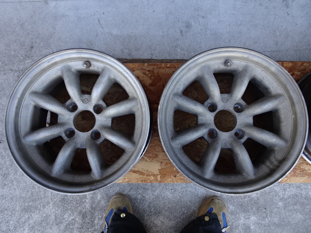 RSワタナベ 8スポーク 15インチ 7J 4H +15 PCD114.3 中古 希少 旧車 86 