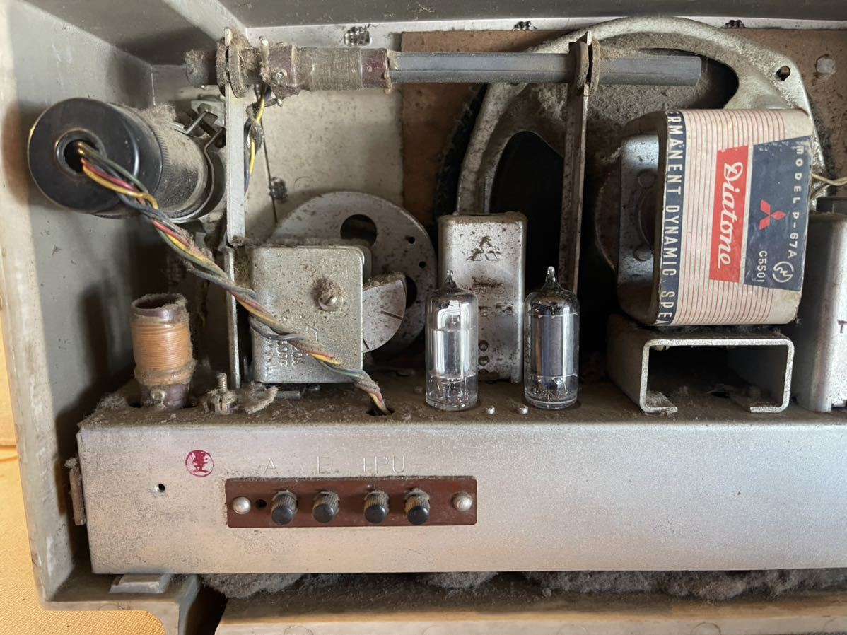 三菱 真空管 ラジオ 5P-250 2 BAND SUPER 5球 スーパー mitsubishi