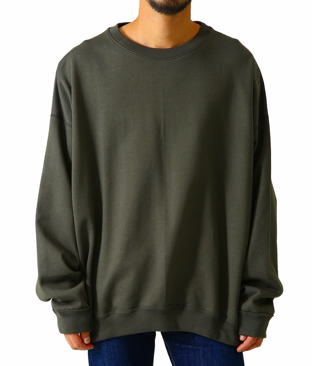 極美品 定番 20AW MARKAWARE マーカウェア HUGE SWEAT SHIRTS OLIVE  