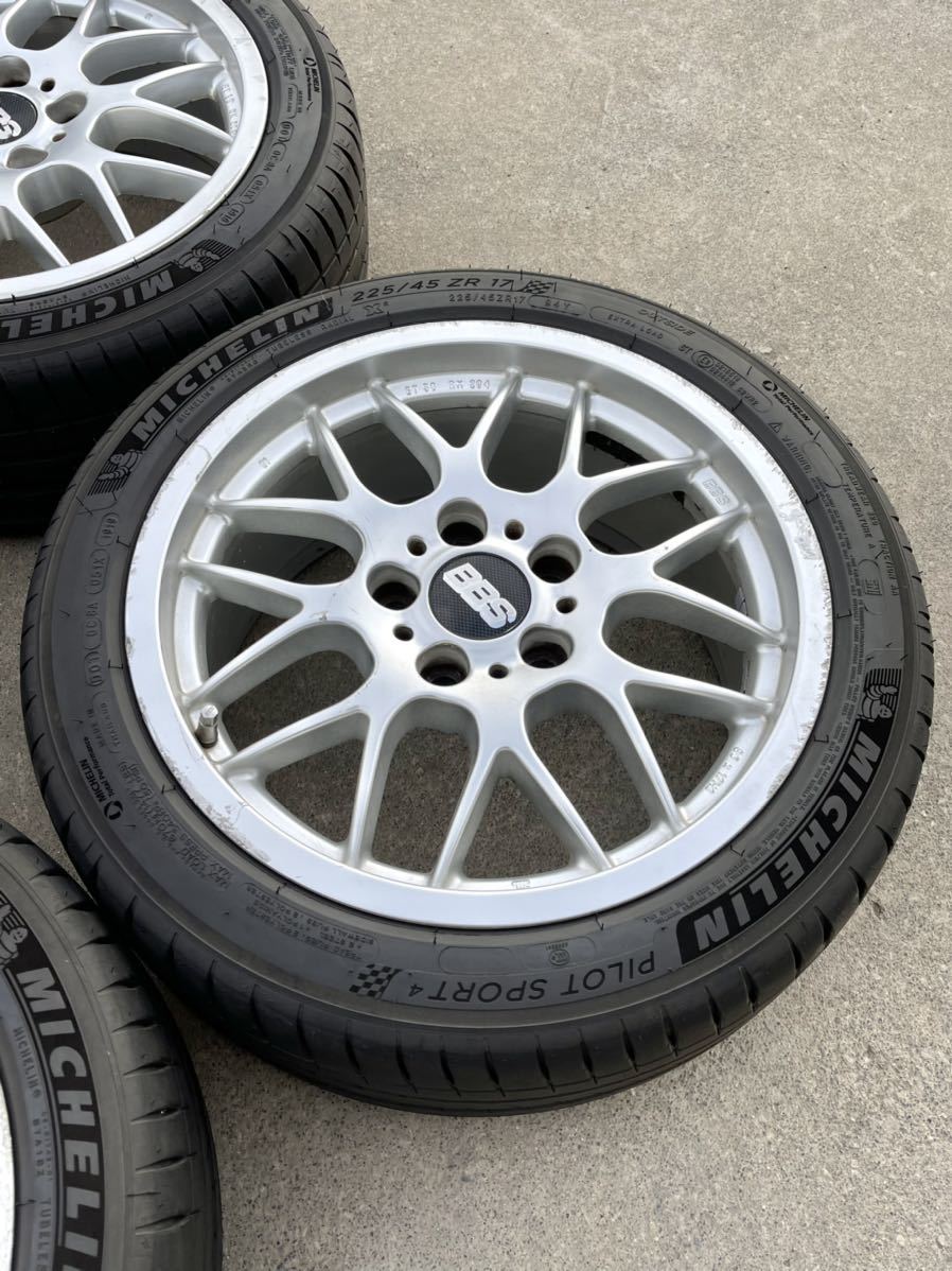 タイヤバリ山 ! BBS RX204 純正 17インチ アルミホイール 17x8J +38 5 