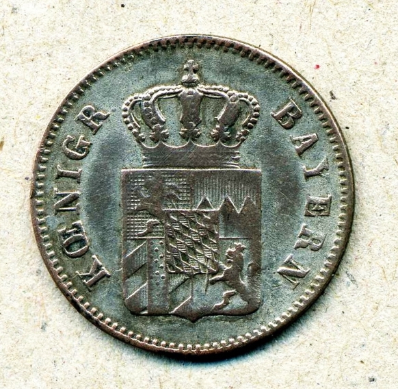 ☆1853年 ドイツ ババリア 6 クロイツァー 銀貨 20mm☆EF-45 | 1STSSS.COM