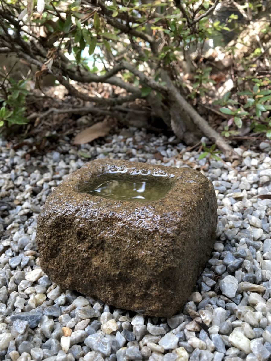 古民具建築雑貨茶庭オブジェ庭園工具【天然石・寄せ植え鉢・山野草石鉢
