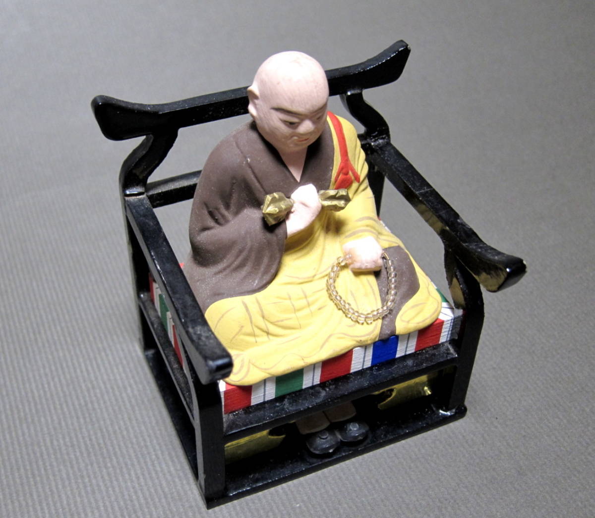 仏像 木製 彩色 四天王 多聞天像 宝塔 北の守り神 毘沙門天 弘法大師  