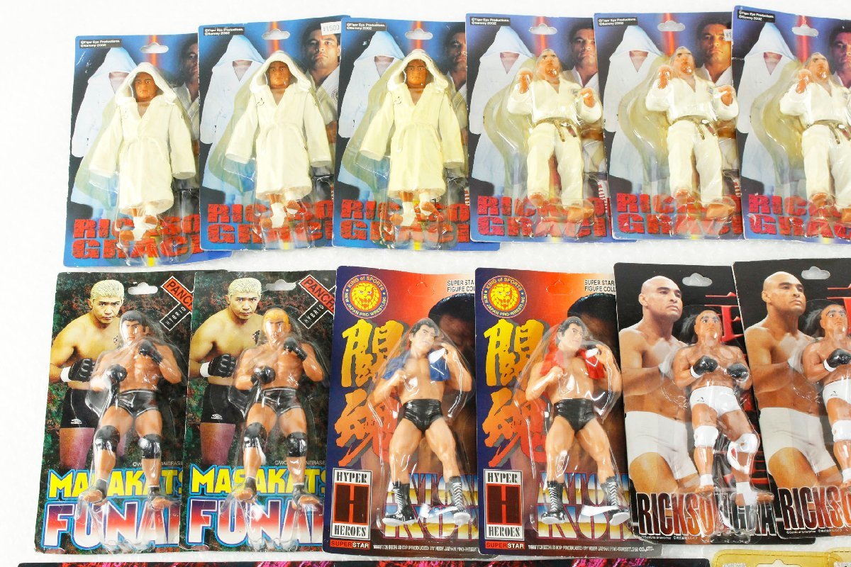 新日本プロレス　アントニオ猪木、ヒクソングレイシー、ボブ・サップなど9体セット 一部未開封】プロレス・格闘技フィギュアセット ヒクソン・グレイシー