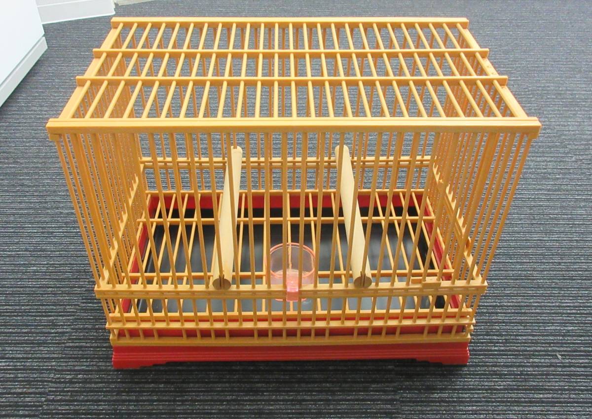 64835◇ケージ 九官鳥 オウムかご 鳥かご 直径2.4cm止まり木、水飲み