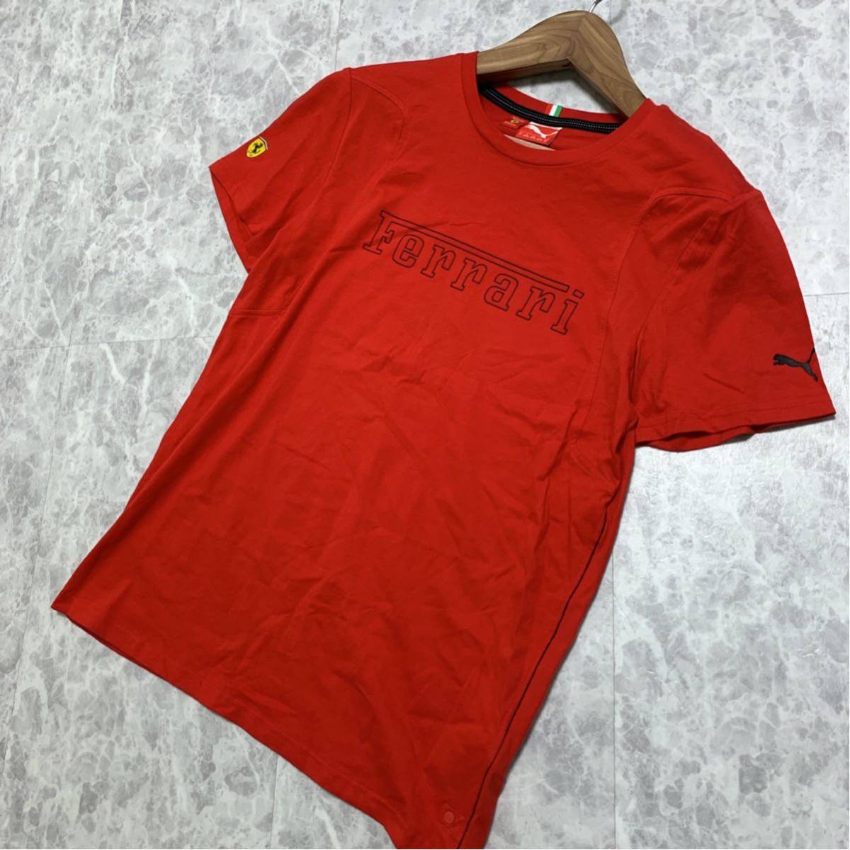 円 21年激安 フェラーリ メンズ Tシャツ トップス ロゴ Black
