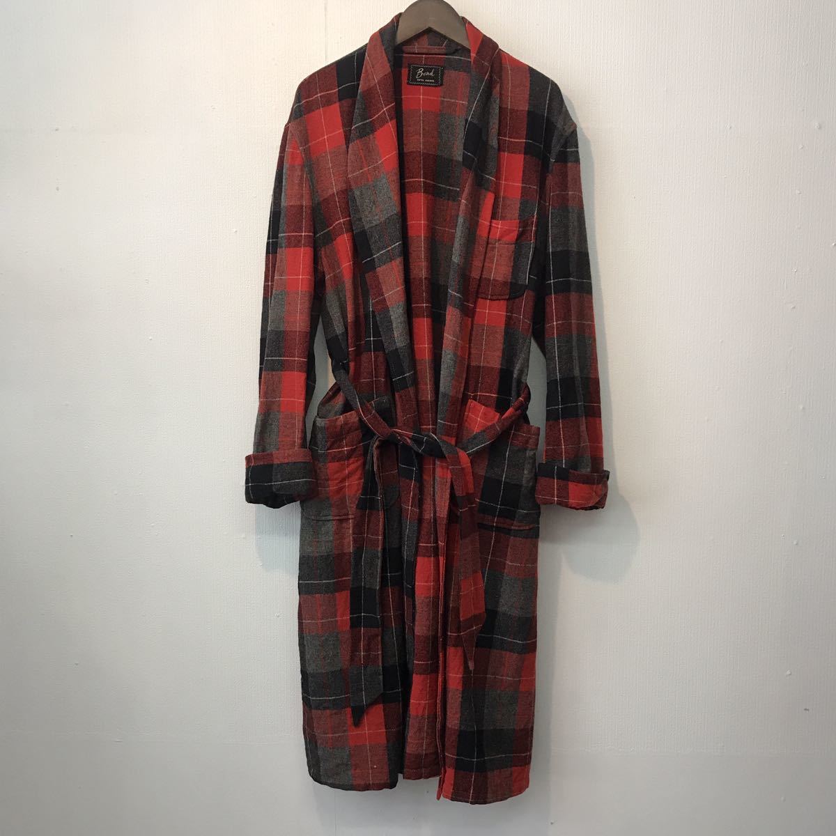 100%新品，人気 ボンド Bond FIFTH AVENUE VINTAGE ビンテージ 50s 60s 70s ショールカラー ウール ガウン F チェック 赤 レッド ジャケット カーディガン(XLサイズ以上)｜売買されたオークション情報、yahooの商品情報を XLサイズ以上