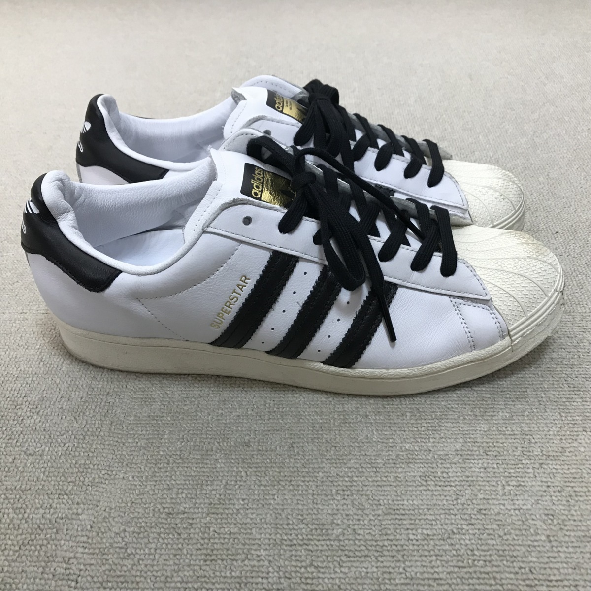 1円スタート！A-525 adidas SUPERSTAR アディダス スーパースター 白 