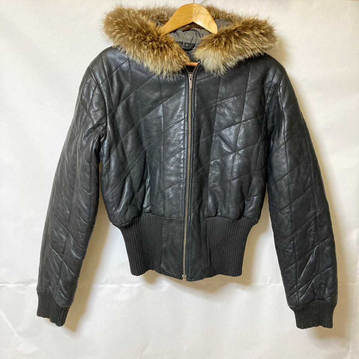 ☆pelle pelle ペレペレ☆レザージャケット 本革 ジップアップ 袖リブ 