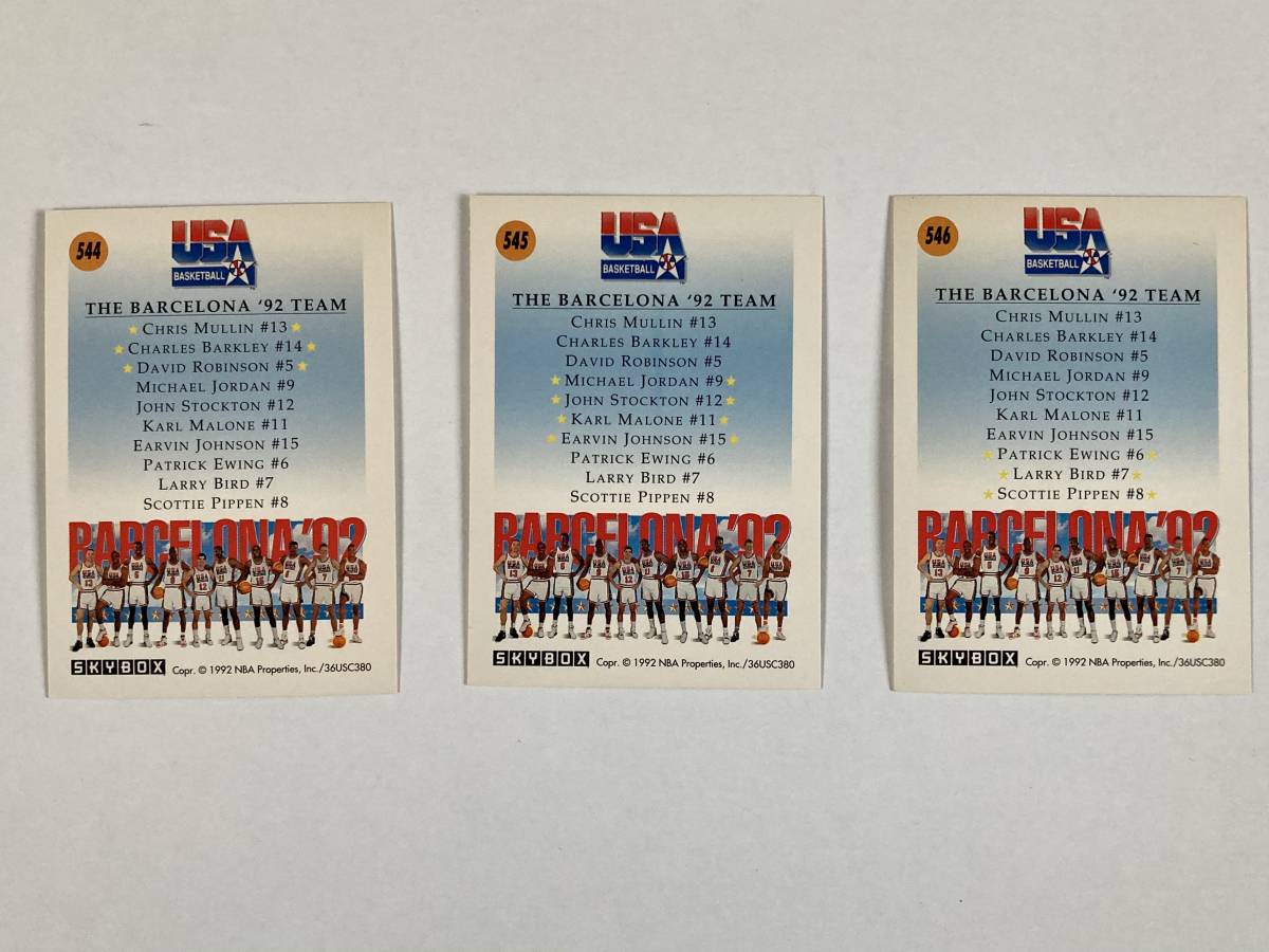 ☆3枚set MICHAEL JORDAN/マイケルジョーダン1992 SKYBOX USA 