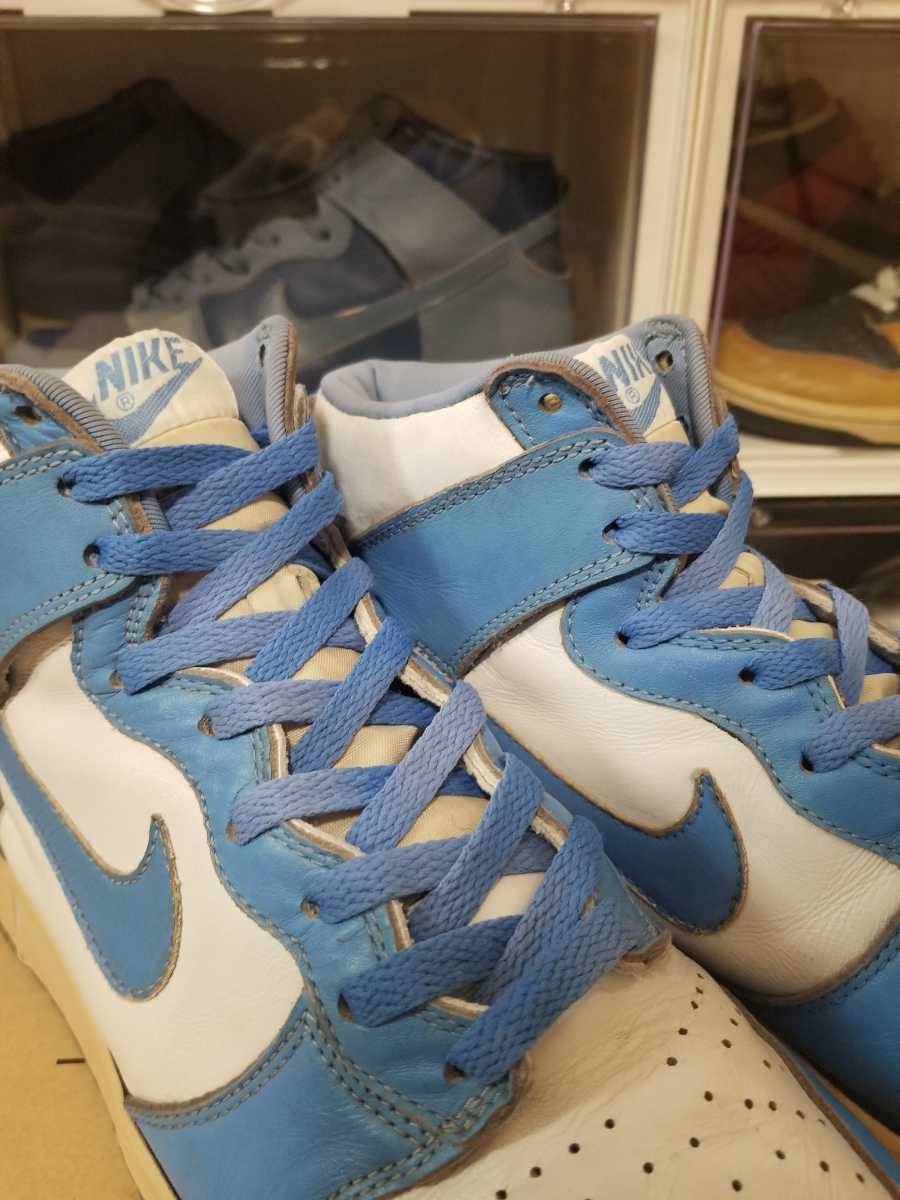 99 Nike Dunk High Le 復刻カレッジカラーwhite Caroline Blue ナイキ ダンク ハイ カロライナブルー 144 Unc 27 5 27 5cm 売買されたオークション情報 Yahooの商品情報をアーカイブ公開 オークファン Aucfan Com