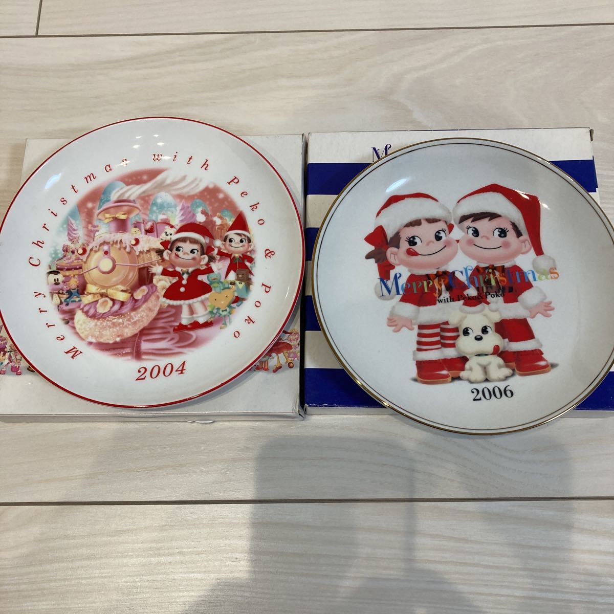未使用品 不二家 クリスマス プレート 13枚セット ペコちゃん FUJIYA